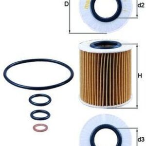 Filtro de Aceite Mahle OX166/1D para BMW 320i, 120i