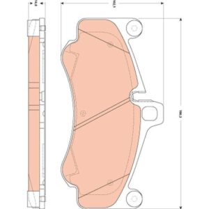 Pastilla de Freno Delantera TRW GDB1863 para Porsche 911