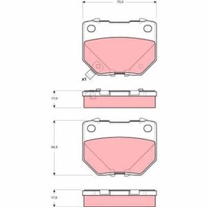 Pastilla de Freno Trasera TRW GDB3308 para Subaru Impreza