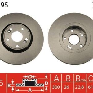 Disco de Freno Delantero TRW DF4229S para Renault Laguna