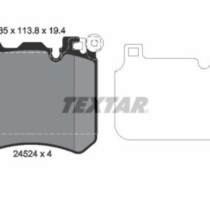 Pastilla de Freno Delantera Textar 2452401 para Rolls-Royce DAWN, Wraith · BMW X5 M, X6 M