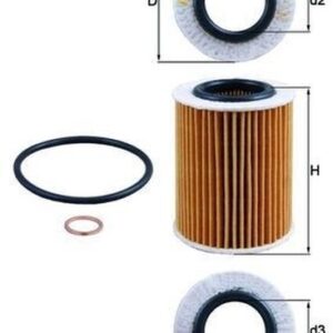 Filtro de Aceite Mahle OX825D para BMW 118i, 114i