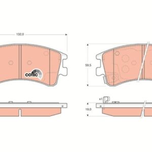Pastilla de Freno Delantera TRW GDB3310 para Mazda 6