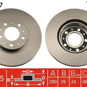 Disco de Freno Delantero TRW DF1697 para Volvo 940, 960