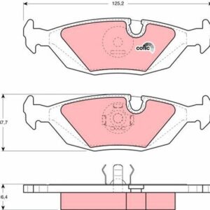 Pastilla de Freno Trasera TRW GDB299 para BMW 325i, 318i · Alpina B6