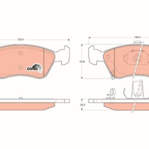 Pastilla de Freno Delantera TRW GDB3163 para Toyota Avensis