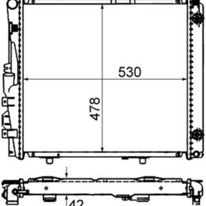 Radiador Mahle CR290 000S para Mercedes-Benz 300CE, 300E