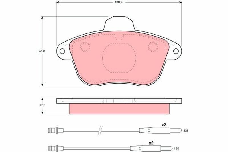 Pastilla de Freno Delantera TRW GDB796 para Peugeot 605