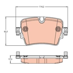 Pastilla de Freno Trasera TRW GDB2095 para Jaguar F-type