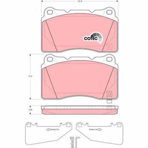 Pastilla de Freno Delantera TRW GDB3349 para Mitsubishi Lancer · Subaru Impreza, BRZ