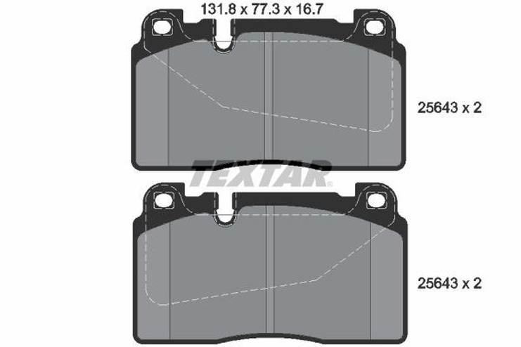 Pastilla de Freno Delantera Textar 2564301 para Audi A6, A7 · Porsche Macan