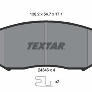 Pastilla de Freno Delantera Textar 2434601 para Suzuki Grand Vitara
