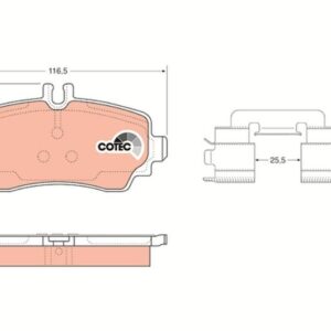 Pastilla de Freno Delantera TRW GDB1293 para Mercedes-Benz A170, A140