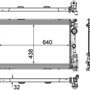 Radiador Mahle CR1684 000P para Mercedes-Benz E350, E200