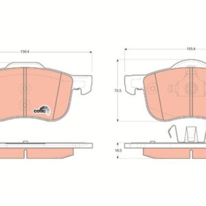 Pastilla de Freno Delantera TRW GDB1388 para Volvo V70, S80