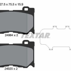 Pastilla de Freno Delantera Textar 2499401 para Infiniti G, FX · Nissan 370Z