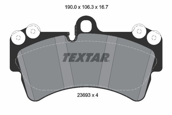 Pastilla de Freno Delantera Textar 2369302 para Audi Q7 · Porsche Cayenne