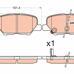 Pastilla de Freno Trasera TRW GDB3583 para Mitsubishi Outlander, ASX · Mazda 6