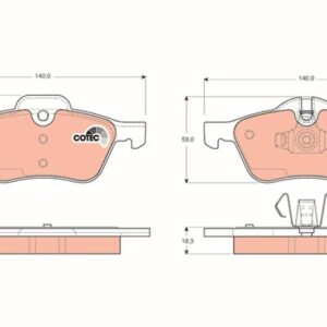 Pastilla de Freno Delantera TRW GDB1476 para Mini MINI