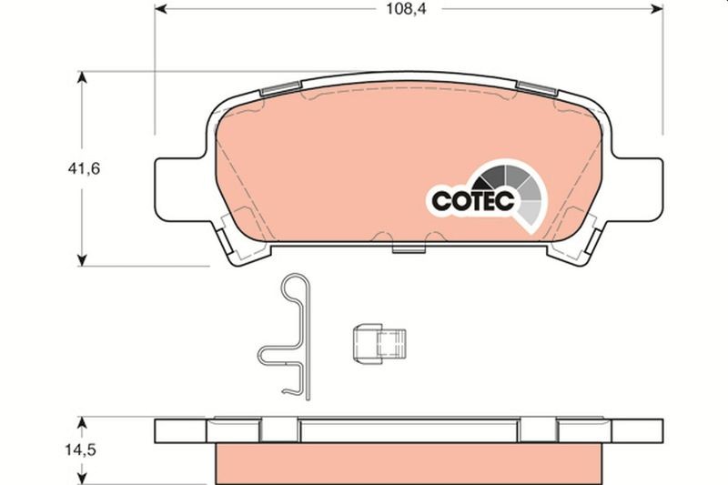 Pastilla de Freno Trasera TRW GDB3223 para Subaru Impreza, Legacy