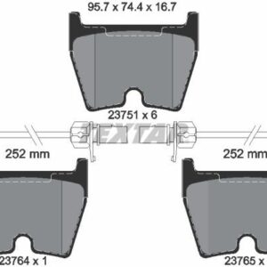 Pastilla de Freno Delantera Textar 2375101 para Audi R8, A6 · VW Phaeton