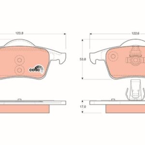 Pastilla de Freno Trasera TRW GDB1389 para Volvo V70, S80