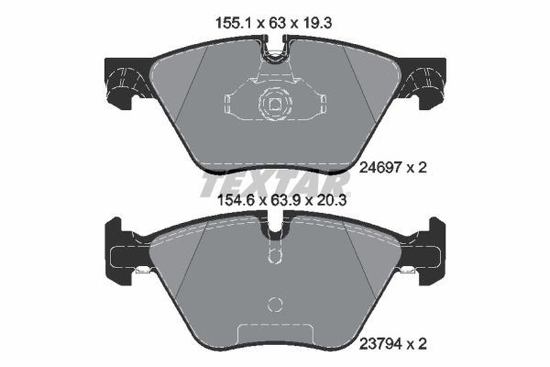 Pastilla de Freno Delantera Textar 2469701 para BMW 520d, 518d