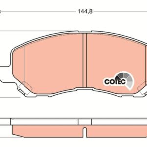 Pastilla de Freno Delantera TRW GDB3287 para Mitsubishi Lancer, Galant · Dodge Caliber