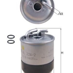 Filtro de Combustible Mahle KL228/2D para Mercedes-Benz C220, SPRINTER 311 · Jeep Commander, Grand Cherokee